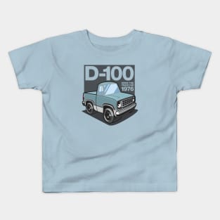 D100 - 1976 White Base (Light Blue) Kids T-Shirt